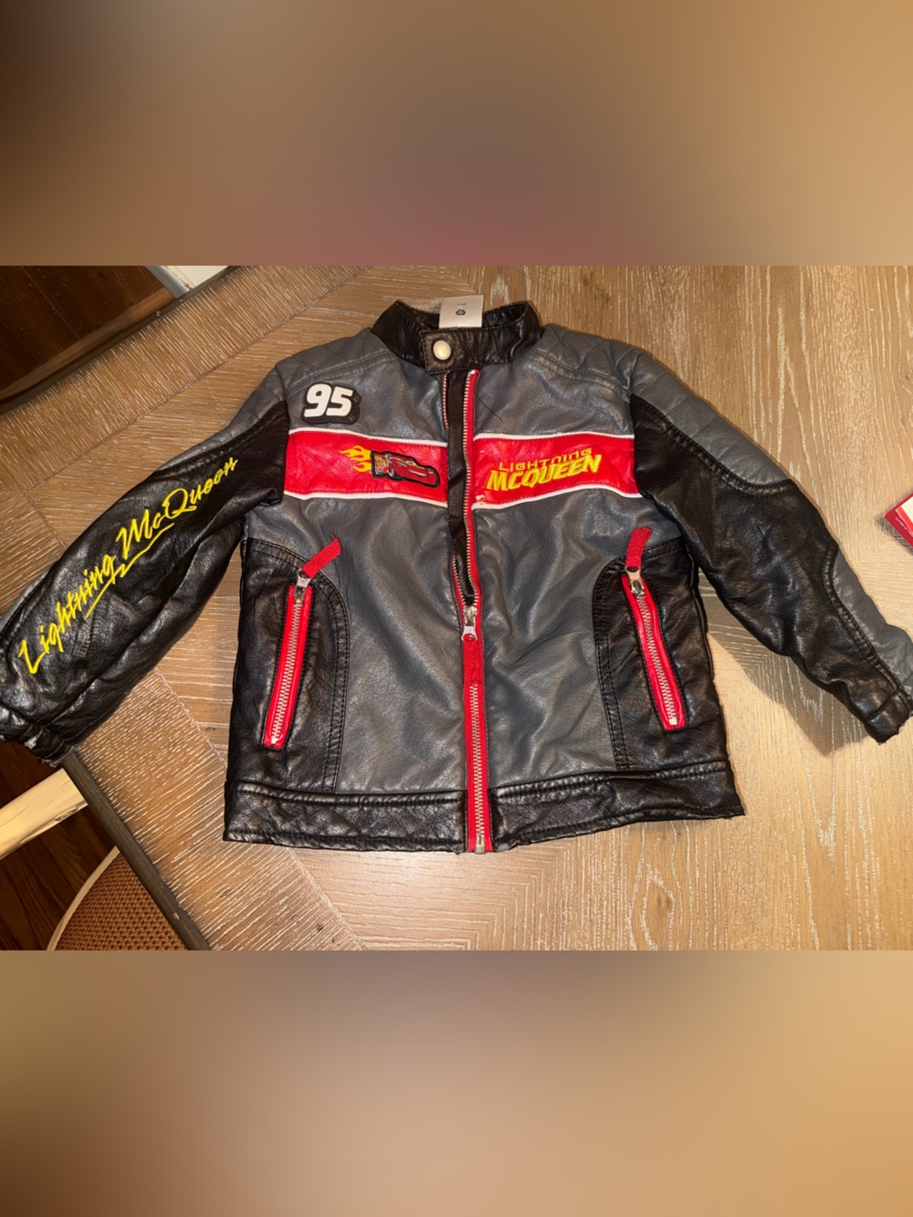 Disney Store Lightning MCqueen Feaux Leather Jacket 3